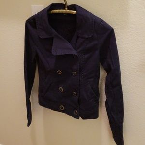 Navy blue peacoat